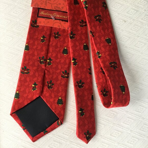Festive Occasions Christmas silk tie nwt - Picture 3 of 3